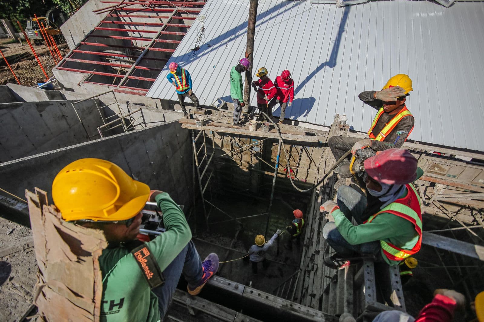Ouvriers sur un chantier